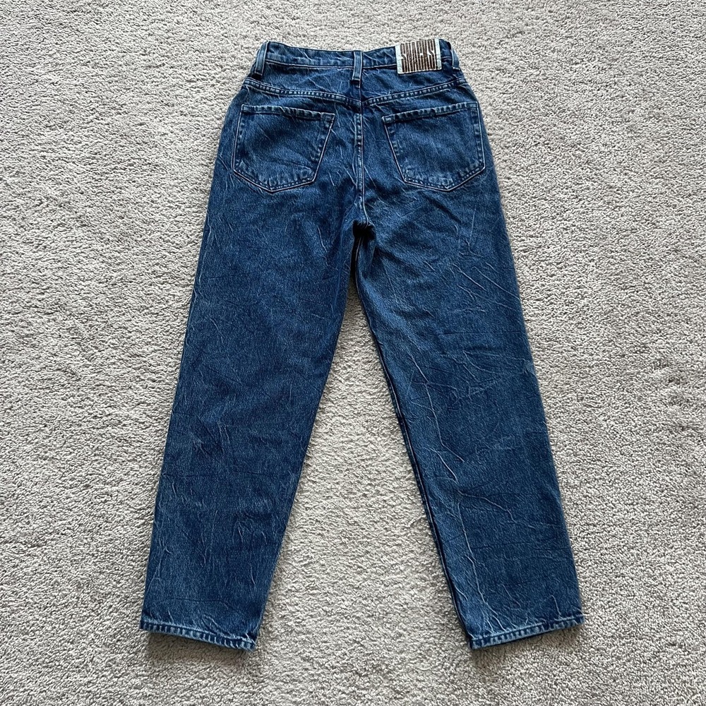 Mother HW‎ Double Stack Ankle Snap Crackle Pop Jeans Womens 27 Blue High Rise - Picture 2 of 15